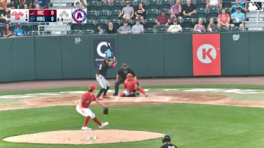 Charlie Szykowny homers (11) on a fly ball to right field. Parks Harber scores.