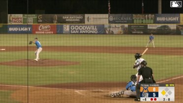 Albert Fabian homers (12) on a fly ball to right center field. Tirso Ornelas scores.