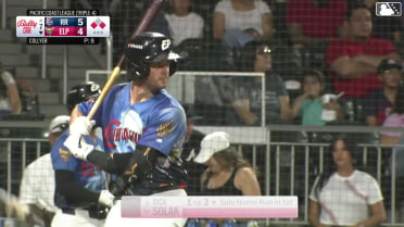 Nick Solak singles on a ground ball to right fielder Aaron Zavala. Dustin Harris scores. Gage Workman to 2nd.