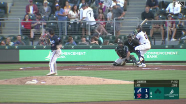 Connor Joe homers (7) on a fly ball to left field.