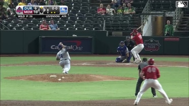 Zach Levenson singles on a line drive to center fielder Jacob Melton. Jimmy Crooks scores.