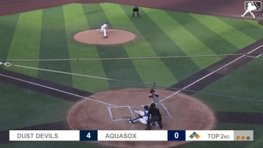 Johan Macias homers (2) on a fly ball to right center field. Caleb Bartolero scores.