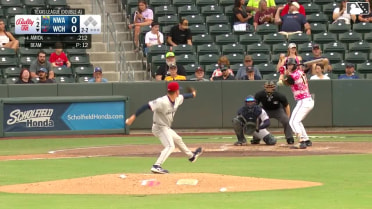 Brandon Winokur homers (1) on a line drive to left center field.