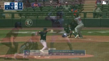 Nick Lorusso homers (3) on a fly ball to left center field.