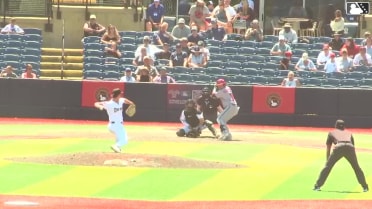 Kodey Shojinaga singles on a ground ball to right fielder Jake Steels. John Spikerman scores. Devin Saltiban scores.