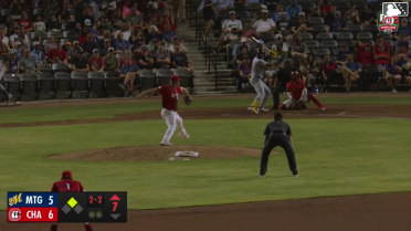 Xavier Isaac triples (2) on a ground ball to right fielder Austin Hendrick. Austin Overn scores.