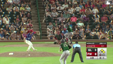 Emil Morales doubles (7) on a fly ball to right fielder Alex McCoy. Jose D. Hernandez scores. Eduardo Quintero scores.