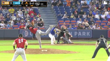 Nick Mitchell singles on a line drive to left fielder Chris Meyers. Tyresse Turner scores.