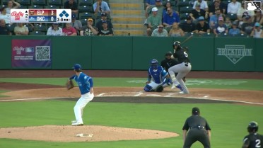 Marcos Castañon singles on a ground ball to center fielder Alek Thomas. Nick Pratto scores. Luis Rengifo scores. Mason McCoy to 2nd.
