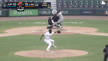 Andres Valor doubles (13) on a sharp line drive to center fielder Nick Dumesnil. PJ Morlando scores. Max Williams scores.