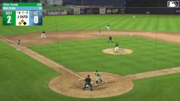 Victor Acosta singles on a soft ground ball to catcher Blake Mitchell. Ryan McCrystal scores. Julio Carreras to 3rd.