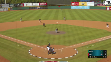 Pablo Guerrero doubles (5) on a sharp line drive to center fielder Caleb Klein. Curley Martha scores. Paulino Santana scores. Pablo Guerrero to 3rd. Pablo Guerrero advances to 3rd, on a throwing error by second baseman Junior Tilien.