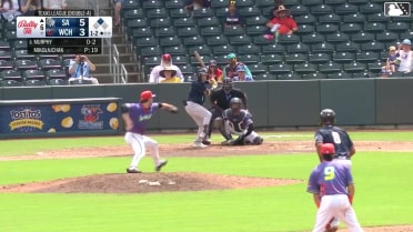 Kai Murphy singles on a sharp line drive to right fielder Maddux Houghton. Luis Verdugo scores.