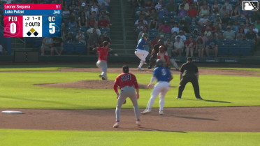Luke Pelzer singles on a line drive to right fielder Luis Pino. Ramon Ramirez scores.