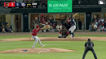 Otto Kemp out on a sacrifice fly to right fielder Christian Franklin. Felix Reyes scores.