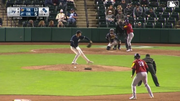 Andrew Navigato homers (1) on a line drive to left field. Eduardo Valencia scores. Cal Stevenson scores.