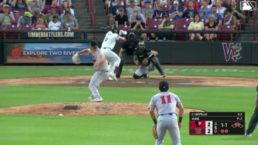 Luis Castillo singles on a sharp line drive to right fielder Rodney Green Jr. Daniel Dickinson scores.