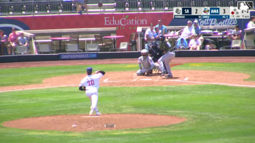 Luis Verdugo out on a sacrifice fly to left fielder Angel Ortiz. Albert Fabian scores.