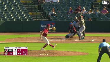 Michael Arroyo singles on a sharp line drive to right fielder Orlando Martinez. Josh Hood scores. Jared Sundstrom to 3rd.