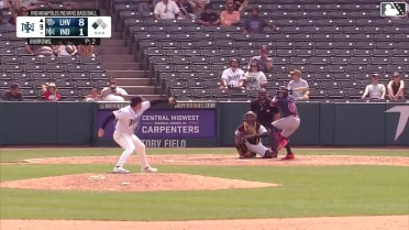 Christian Cairo out on a sacrifice fly to center fielder Mitch Jebb. Robert Moore scores.