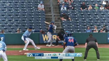 Cody Morissette singles on a line drive to center fielder Carson Roccaforte. Hendry Mendez scores.