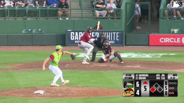 Eduardo Guerrero singles on a line drive to right fielder Rodney Green Jr. Logan Wagner scores.