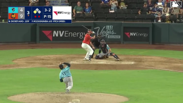 Jared Dickey singles on a line drive to center fielder Lucas Spence. Davis Diaz scores.