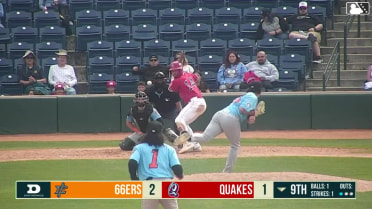 Kendrey Maduro singles on a ground ball to left fielder Ricardo Cova. Hayden Alvarez scores. Jonny McGill to 2nd.