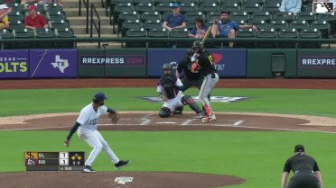 Denzer Guzman singles on a line drive to left fielder Aaron Zavala. Christian Moore scores. Josh Lowe to 2nd.