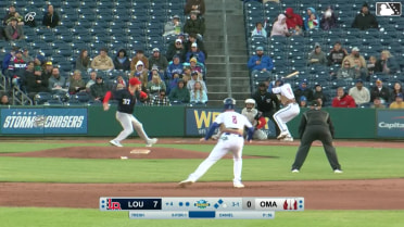 Luca Tresh doubles (5) on a sharp ground ball to left fielder Ivan Johnson. Kameron Misner scores. Drew Waters scores.