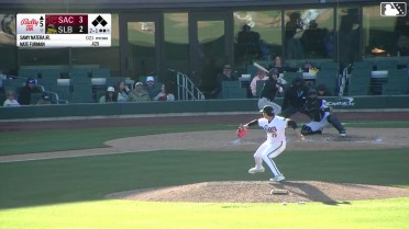 Nate Furman singles on a soft ground ball to shortstop Denzer Guzman, deflected by pitcher Samy Natera Jr. Bryce Eldridge scores. Victor Bericoto to 3rd. Jake Holton to 2nd.