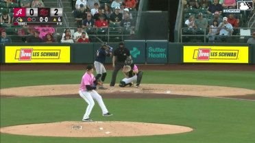 Carlos Santana homers (1) on a fly ball to right field. Tommy Troy scores.