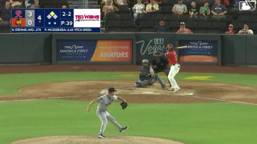 Michael Stefanic homers (5) on a fly ball to center field. Darell Hernaiz scores.