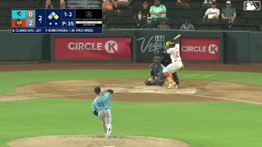 Denzel Clarke called out on strikes and Davis Diaz caught stealing 2nd, catcher César Salazar to second baseman Cavan Biggio to catcher César Salazar.