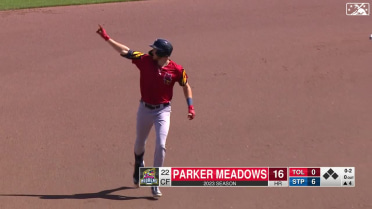 Parker Meadows laces a solo home run to right field