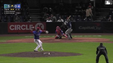 Alberto Barriga homers (3) on a fly ball to left center field. Brady Counsell scores.