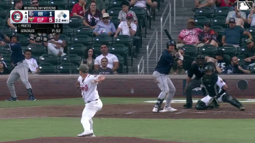 Nick Pratto triples (2) on a line drive to right fielder Samad Taylor. Cooper Johnson scores.