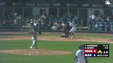 Jeferson Quero singles on a ground ball to right fielder Kristian Campbell. Tyler Black scores.