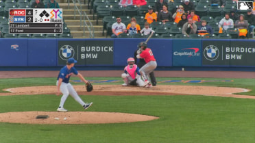 Harry Ford homers (1) on a fly ball to center field.
