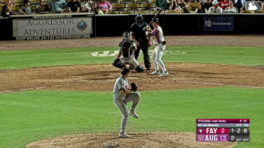 Joe Olsavsky singles on a line drive to center fielder Josh Wakefield. Caden Merritt scores.