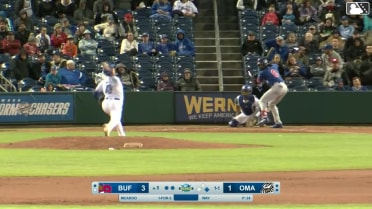 Charles McAdoo triples (1) on a fly ball to center fielder Kameron Misner. Eloy Jiménez scores.