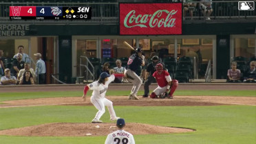 Nathan Hickey singles on a ground ball to center fielder Christian Cairo. Allan Castro scores. Matt Thaiss to 2nd.