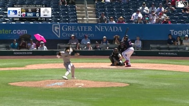 Jacob Amaya homers (7) on a fly ball to right center field.