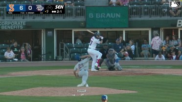 Kameron Misner singles on a sharp line drive to right fielder Jose Ramos.