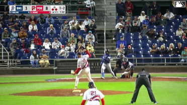 Eddinson Paulino singles on a ground ball to center fielder Will Turner. Jamari Baylor scores. JT Benson to 2nd.