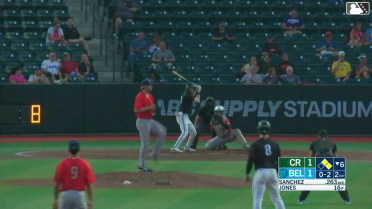 Brian Sanchez singles on a line drive to left fielder Byron Chourio. Cody Schrier scores. Starlyn Caba to 2nd.