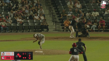 Austin Hendrick singles on a sharp line drive to right fielder Owen Carey. Cam Collier scores. Pablo Aliendo to 3rd.