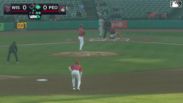 Eric Bitonti doubles (3) on a sharp line drive to right fielder Jose Cordoba. Josh Adamczewski scores.
