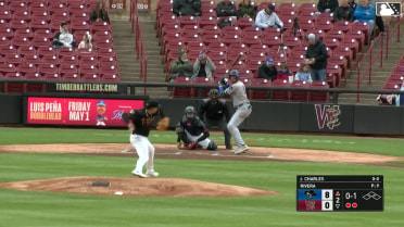 Austin Charles homers (2) on a fly ball to left center field.