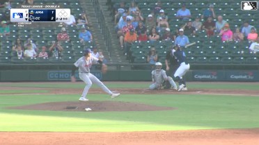Chase Call homers (1) on a fly ball to left field.